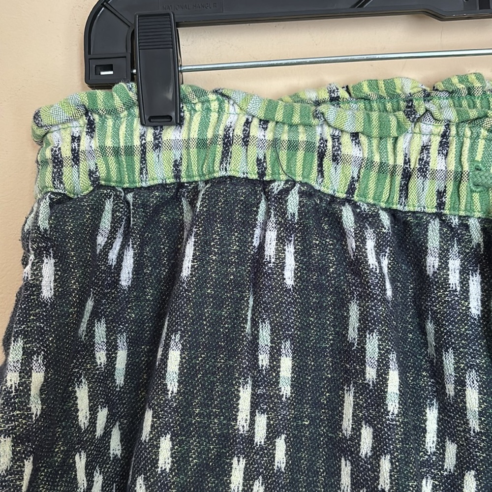 Aerie Jacquard High Waisted Short Green and Gray Drawstring Women’s Shorts XL - Picture 9 of 14